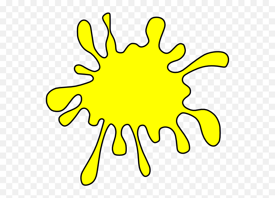 Yellow Splat Clipart - Yellow Paint Splat Clipart Emoji,Splat Emoji