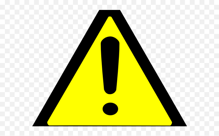 Warning Clipart Yellow - Yellow Warning Triangle Png Emoji,Caution Sign Emoji