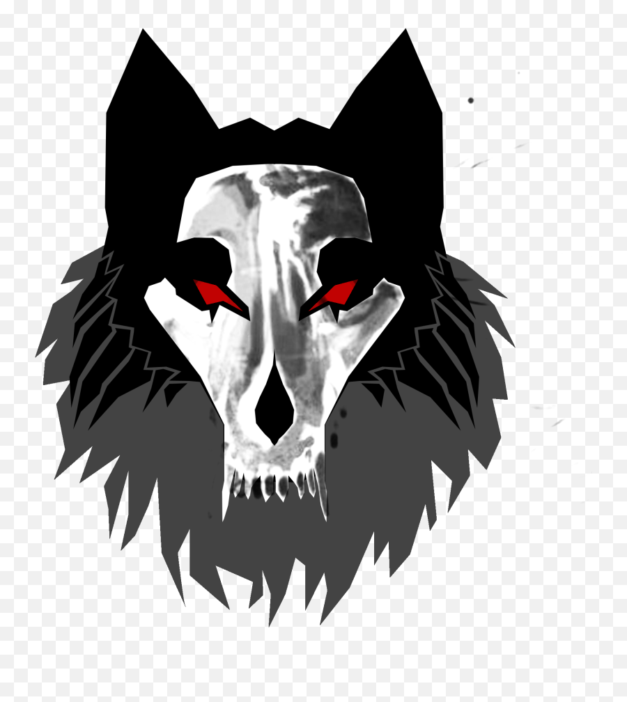 Fur Vector Scary Wolf Picture - Wolf Skull Logo Emoji,Werewolf Emoji