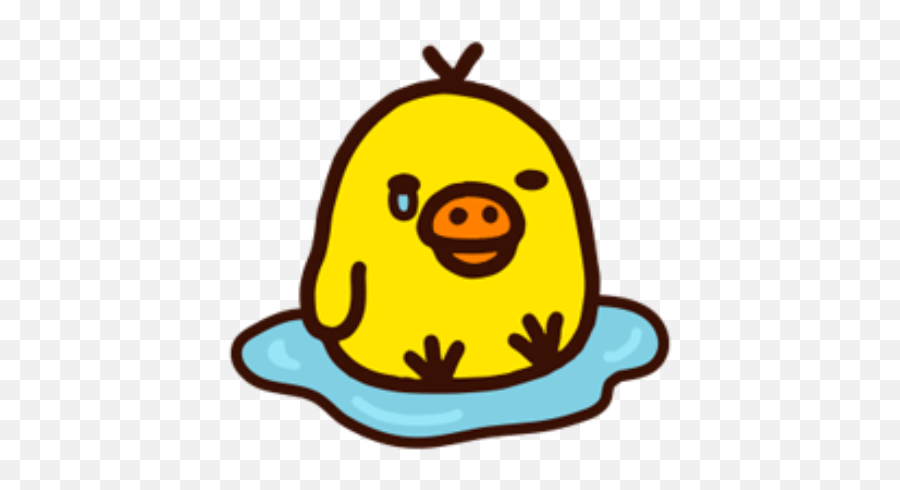 Kiiroitori Rilakkuma Soft Softbot - Cartoon Emoji,Duck Emoticon Text