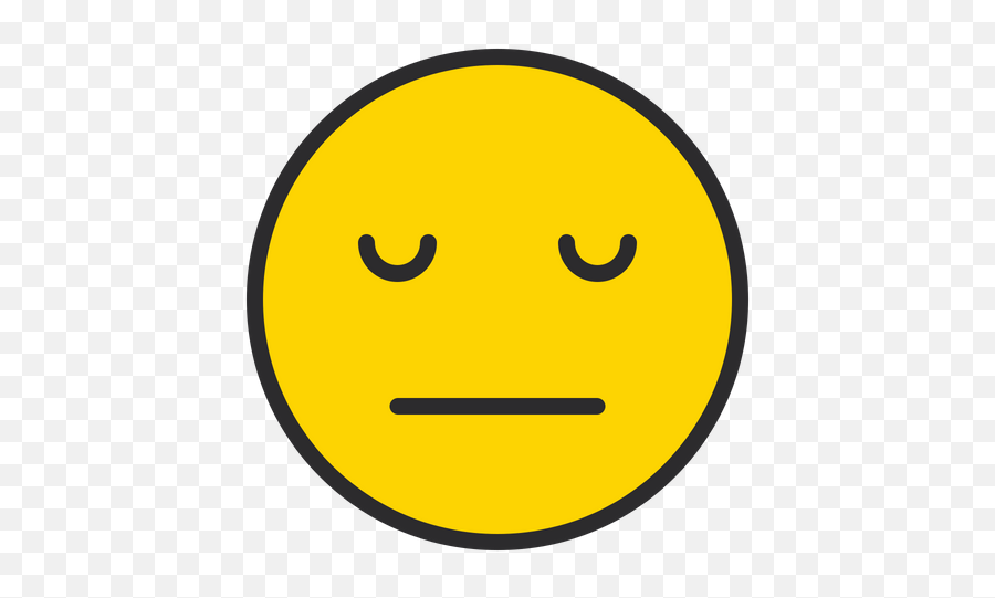 Neutral Face Emoji Icon Of Colored Outline Style - Smiley,Drooling Face Emoji
