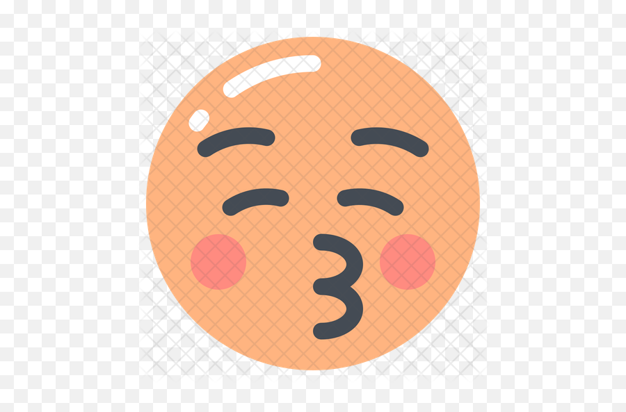 Kissing Face With Closed Eyes Emoji Icon - Dot,Pensive Clown Emoji