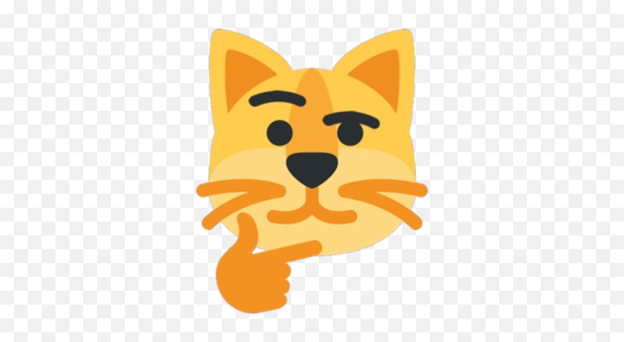 Cat Emoji - Twemoji Cat,Thinking Emoji