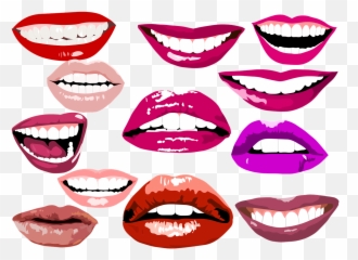 Clipart Smile Brace Transparent - Type Of Teeth And Mouth Emoji