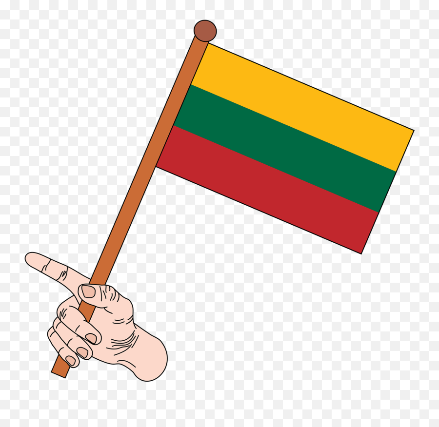 Flag Lithuania Lithuanian Flag Graphics - Cartoon French And Indian War Emoji,Two Fingers Emoji
