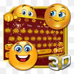 3d Cute Love Emoji Animated Keyboard Theme - Smiley