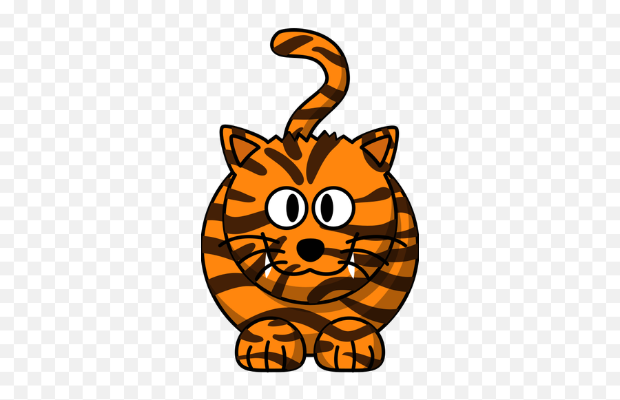 Cartoon Tiger Cat - Cartoon Clip Art Animals Emoji,Japanese Cat Face Emoji