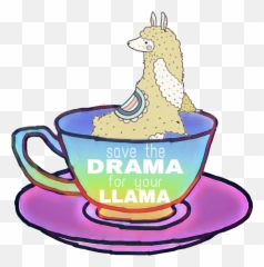 Teacup Llama Rainbow Freet - Cup Emoji,Drama Llama Emoji
