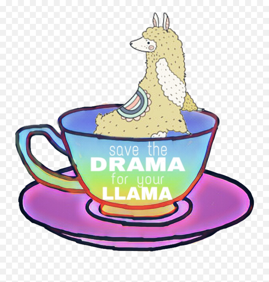 Teacup Llama Rainbow Freet - Cup Emoji,Drama Llama Emoji