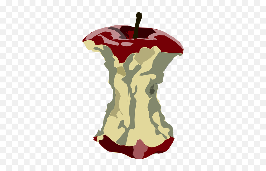 Apple Core Vector Illustration - Rotten Apple Clipart Emoji,Apple Inc Emoji