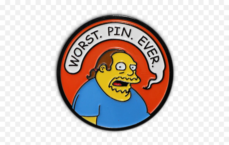 Worst Pin Ever Enamel Pin - Emblem Emoji,Sarcasm Emoticon