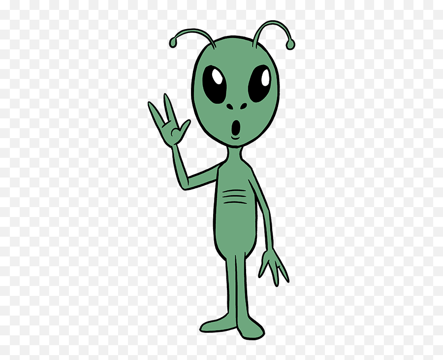 How To Draw An Alien - Alien Drawing Emoji,Xenomorph Emoji