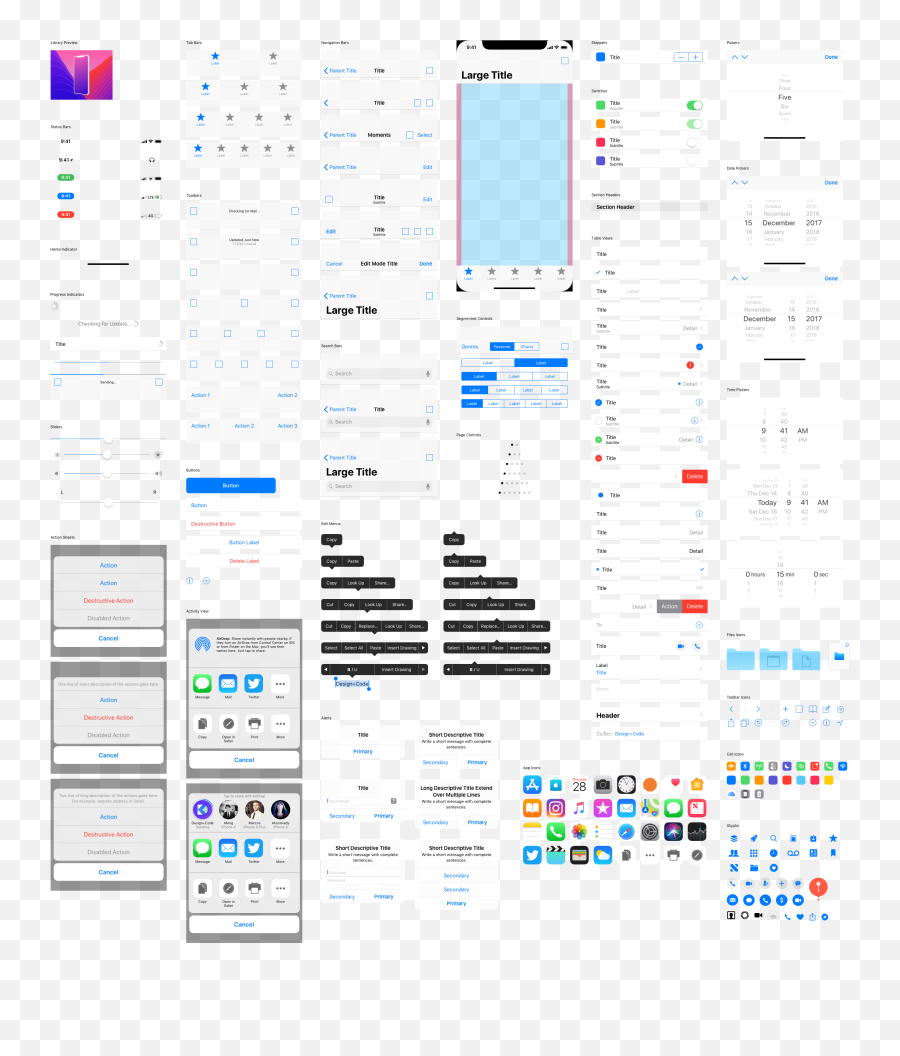 Ios 11 Ui Kit For Sketch - Designcode Ios 13 Ui Kit Sketch Emoji,Apple Emoji Vector Free Download