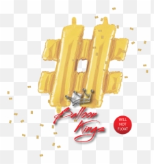 14in Gold Symbol Hashtag - Helium Ballon Hashtag Emoji,Ampersand Emoji