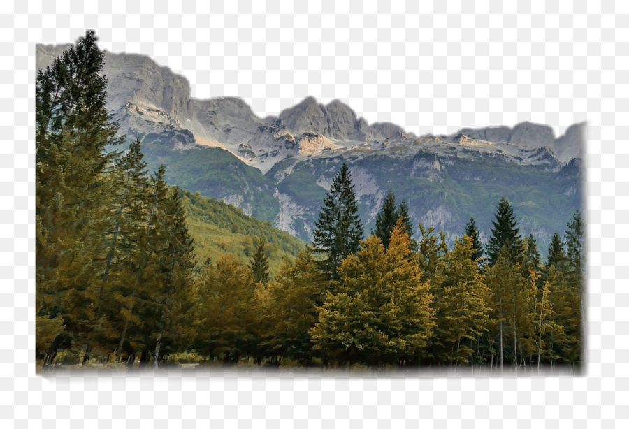 Mountain Mountainscape - Sticker By Deej Mountains In Forest Fantasy Emoji,Emoji Mountain
