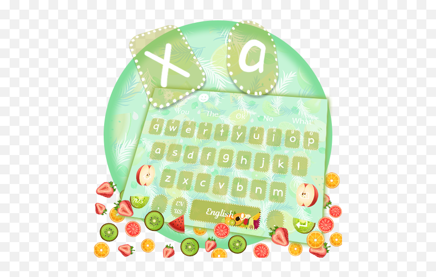 Colorful Fruits Gravity Keyboard Theme - Cake Decorating Emoji,Asus Emoji Keyboard
