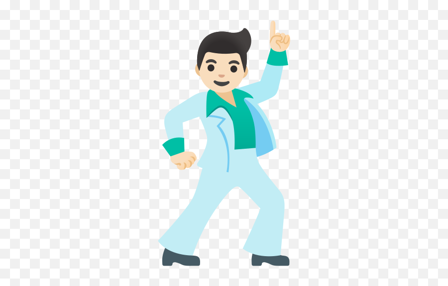 Man Dancing Light Skin Tone Emoji - Man Dancing Emoji,Black Man Shrug Emoji