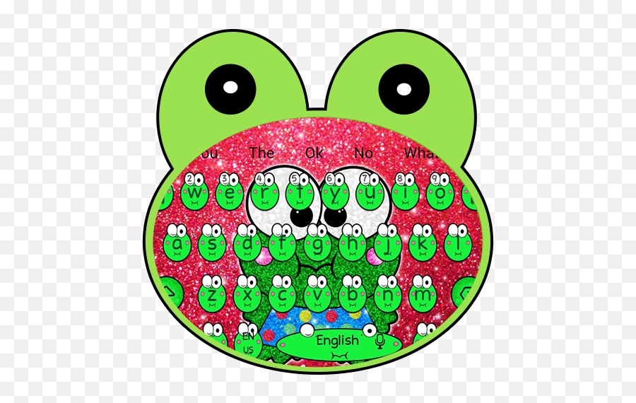 Kawaii Glitter Frog Keyboard Theme - Dot Emoji,Walking Dead Emoji Download