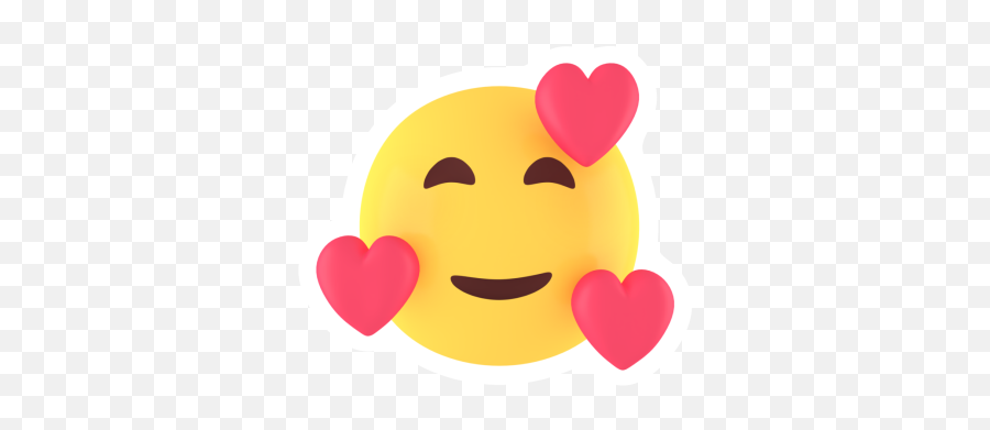 Smiling Face With Hearts - Gif Heart Emoji,Emoji With Hearts