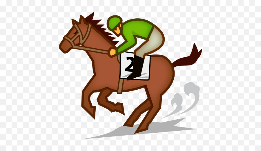 Racing Motorcycle Emoji For Facebook - Cartoon Horse Racing Png,Jumping Emoji