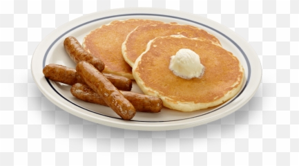 Pancake And Sausage Clipart - Pancakes With Links Emoji