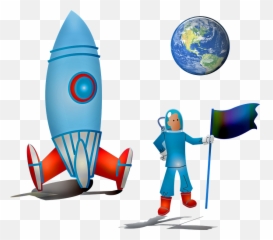 Rocket Astronaut Flag - Earth Emoji