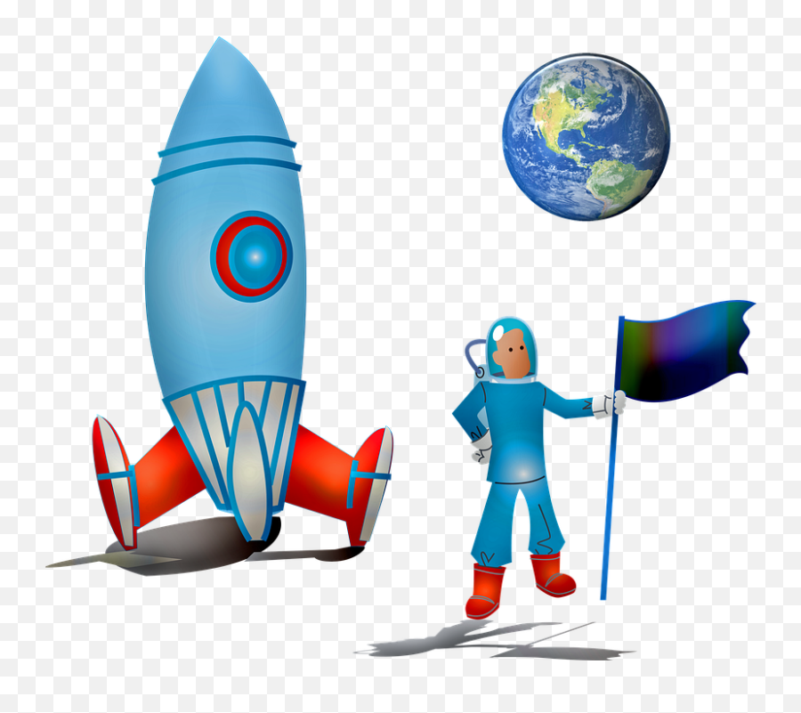Rocket Astronaut Flag - Earth Emoji,Flag And Rocket Emoji