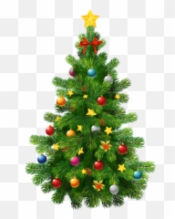 Large Transparent Deco Christmas Tree - Images Png Emoji