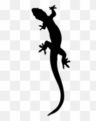 Silhouette Vector Clipart Image - Transparent Background Gecko Emoji