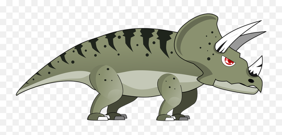 Free Dino Dinosaur Vectors - Triceratops 2d Png Emoji,Dinosaur Emoticon