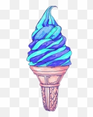 Helado Icecream Azul Blue Heladoazul - Blue Ice Cream Drawing Emoji,Ice Cream Emojis