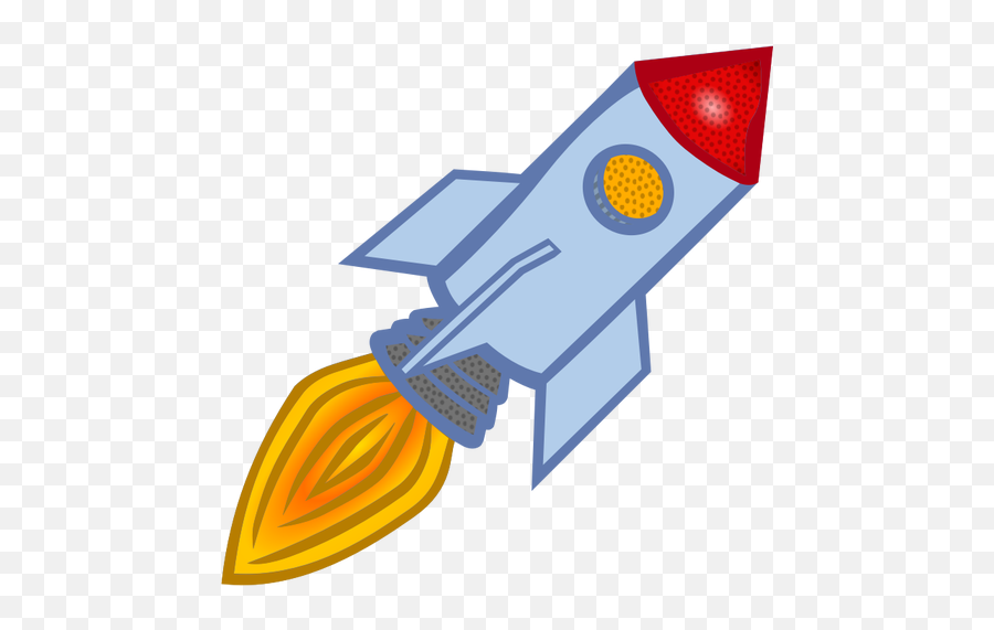 Cohete Azul De Dibujos Animados - Space Travel Clip Art Emoji,Airplane Emoticon