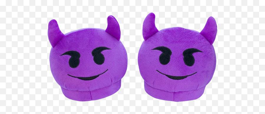 Emoji Slippers - Devil Emoji Slippers,Pink Emoji Pillow