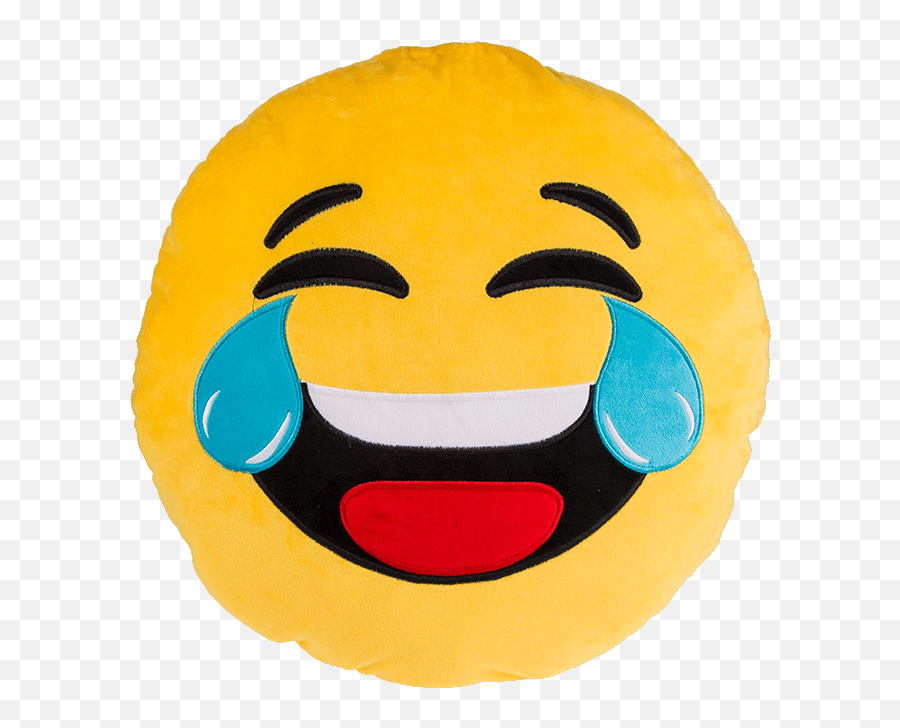 Plush Pillow Emoji With In Laugh Face - Emoji Pillow Png,Emoji Laugh
