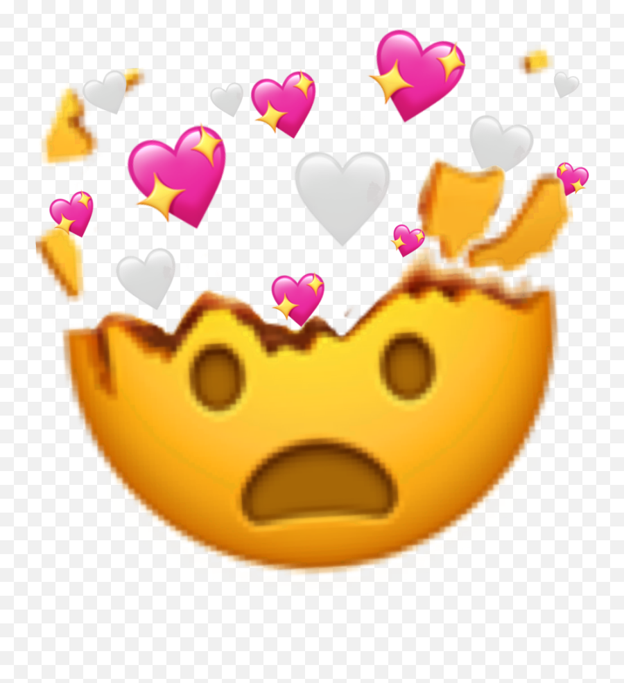Emoji Explosion Hearts Freetoedit - Exploding Head Emoji,Explosion Emoticon