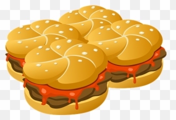 Free Burger Hamburger Vectors - Bbq Sandwich Clipart Png Emoji,Burger Emoticon