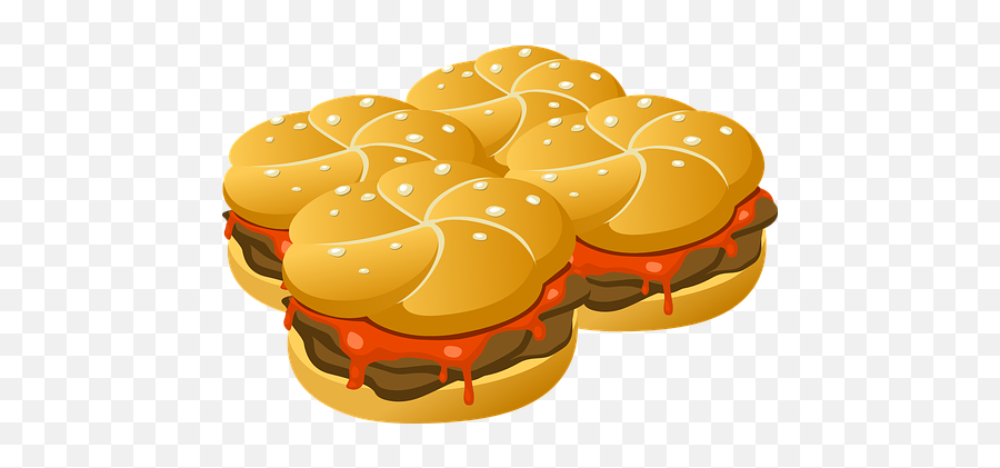 Free Burger Hamburger Vectors - Bbq Sandwich Clipart Png Emoji,Burger Emoticon