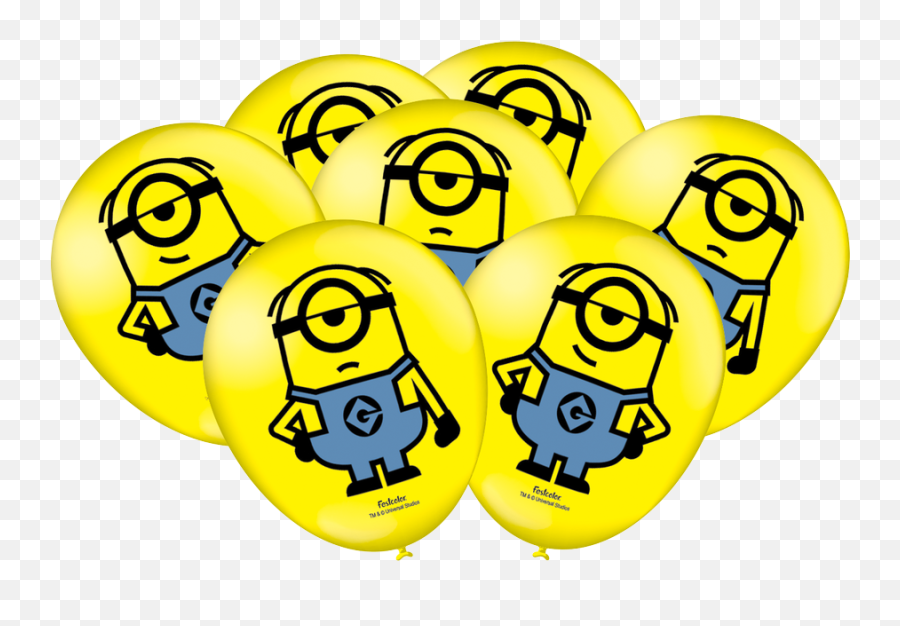 Balão Especial Minions 25 Un - Festa Meu Malvado Favorito 3 Emoji,Emoji Whatsapp Grandes Luna