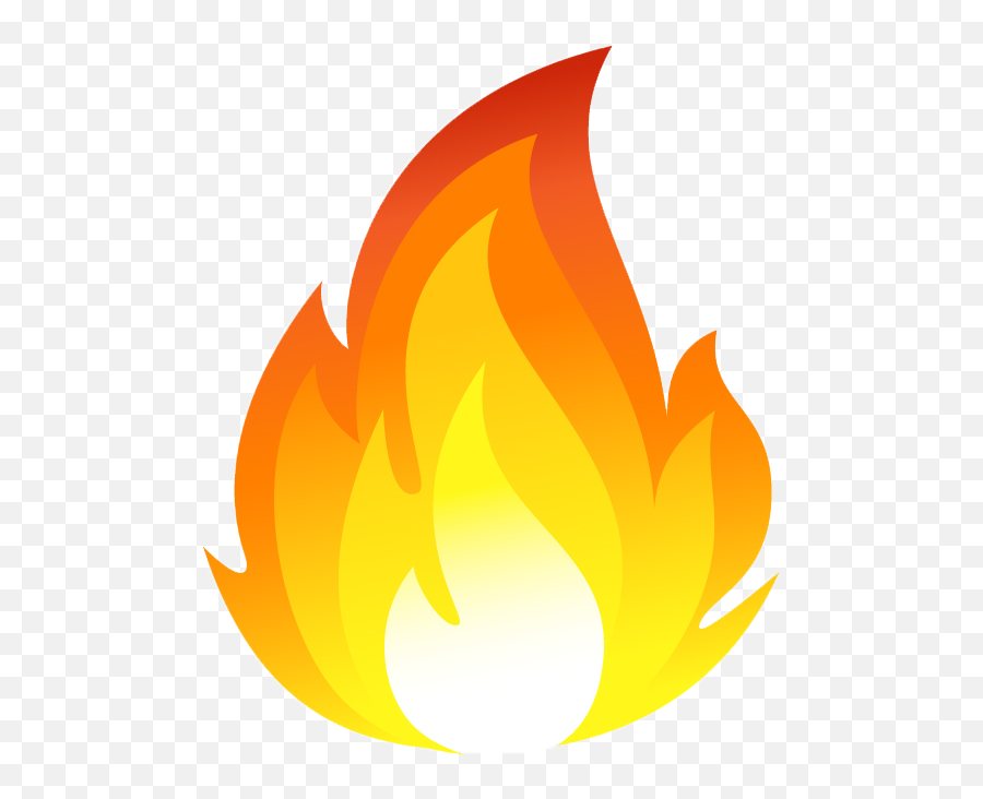 Flame Fire Clipart - Flame Emoji Png,Flame Emoji Iphone