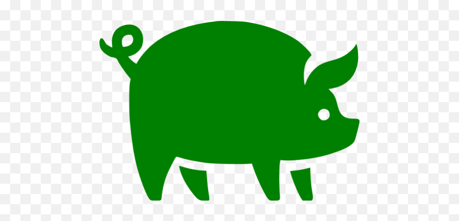 Green Pig Icon - Transparent Pig Icon Emoji,Pig Emoticon Facebook