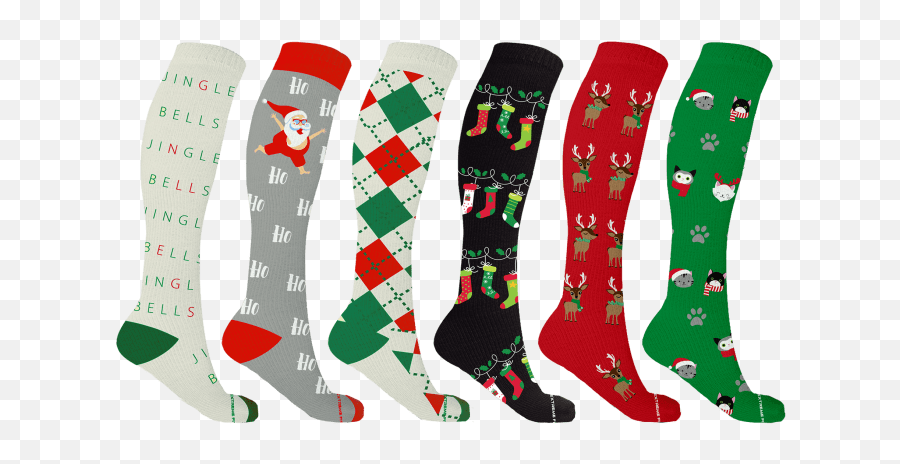 6 - Pack Christmas Compression Socks By Extreme Fit Sock Emoji,Emoji Socks