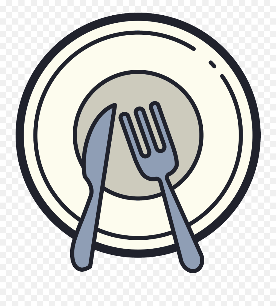 Meal Icon There Is A Single Dish With Only One Fork And One - Circus One Presented By Doctor Emoji,Fork And Knife Emoji