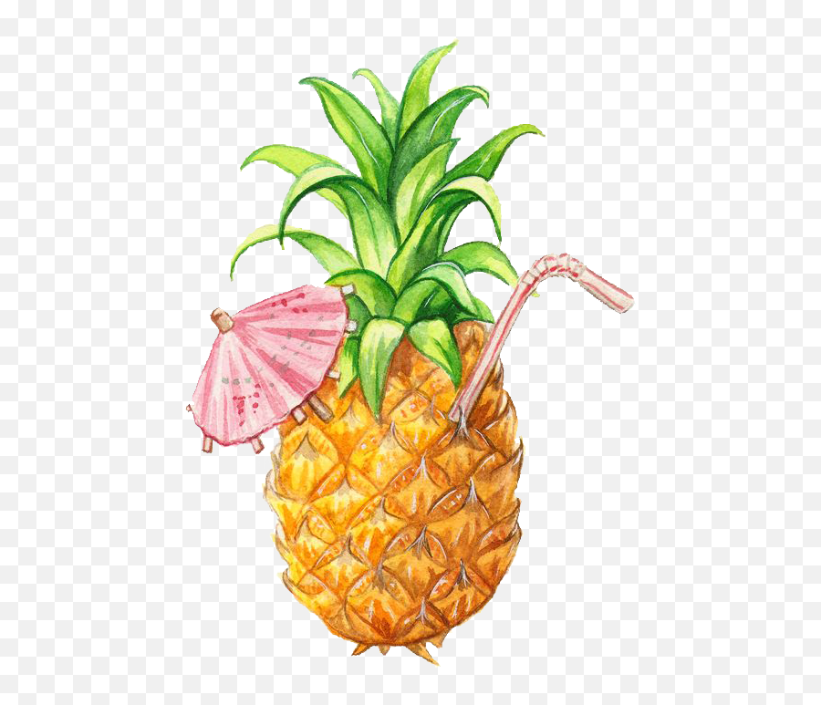 Download Smoothie Juice Fruit Drawing Pineapple Free Clipart - Pineapple Illustrations Emoji,Pineapple Emoticon