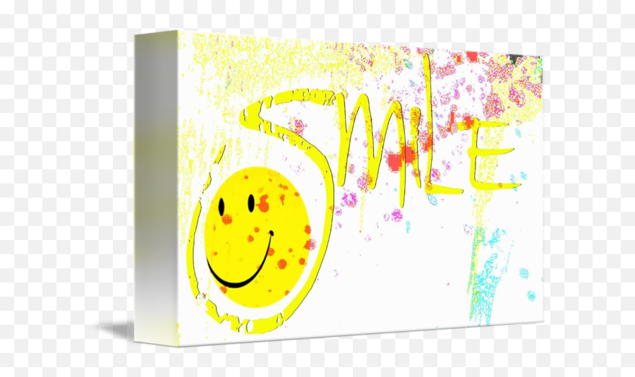 Smile Watercolor Splatter By Elizabeth Mix - Illustration Emoji,Christian Emoticons For Texting