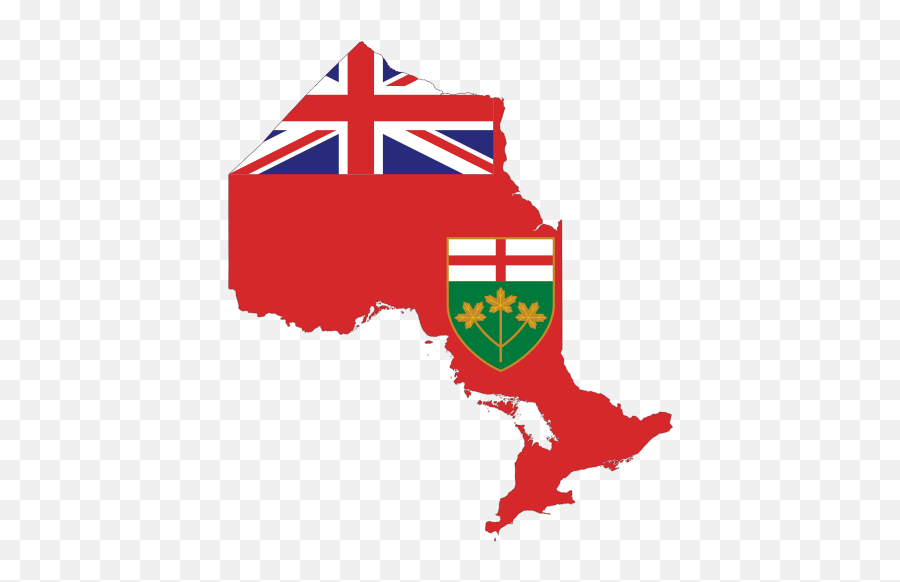 Flag - Ontario Map Vector Emoji,French Flag Emoji