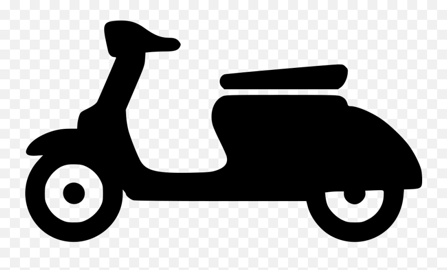 Scooter Clipart V1 0 - Vespa White Icon Transparent Png Vespa Scooter Clipart Black And White Emoji,Scooter Emoji