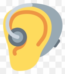 Ear with hearing aid emoji clipart Free download - With Hearing Aid Emoji