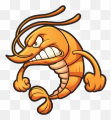 Transparent Shrimp Cartoon - Angry Emoji