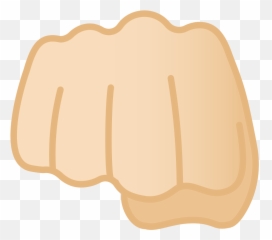Oncoming Fist Light Skin Tone Icon - Bump Emoji Png Transparent