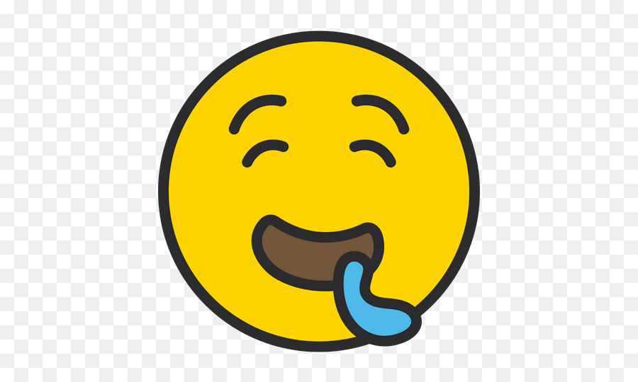 Drooling Face Emoji Icon Of Colored Outline Style - Comment Smiley Face Icon,Drooling Emoji